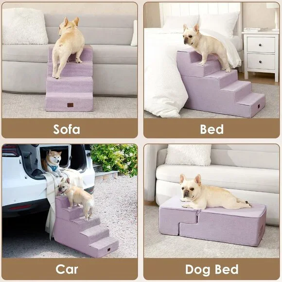 EHEYCIGA Dog Stairs for Bed 18 H, 4-Step